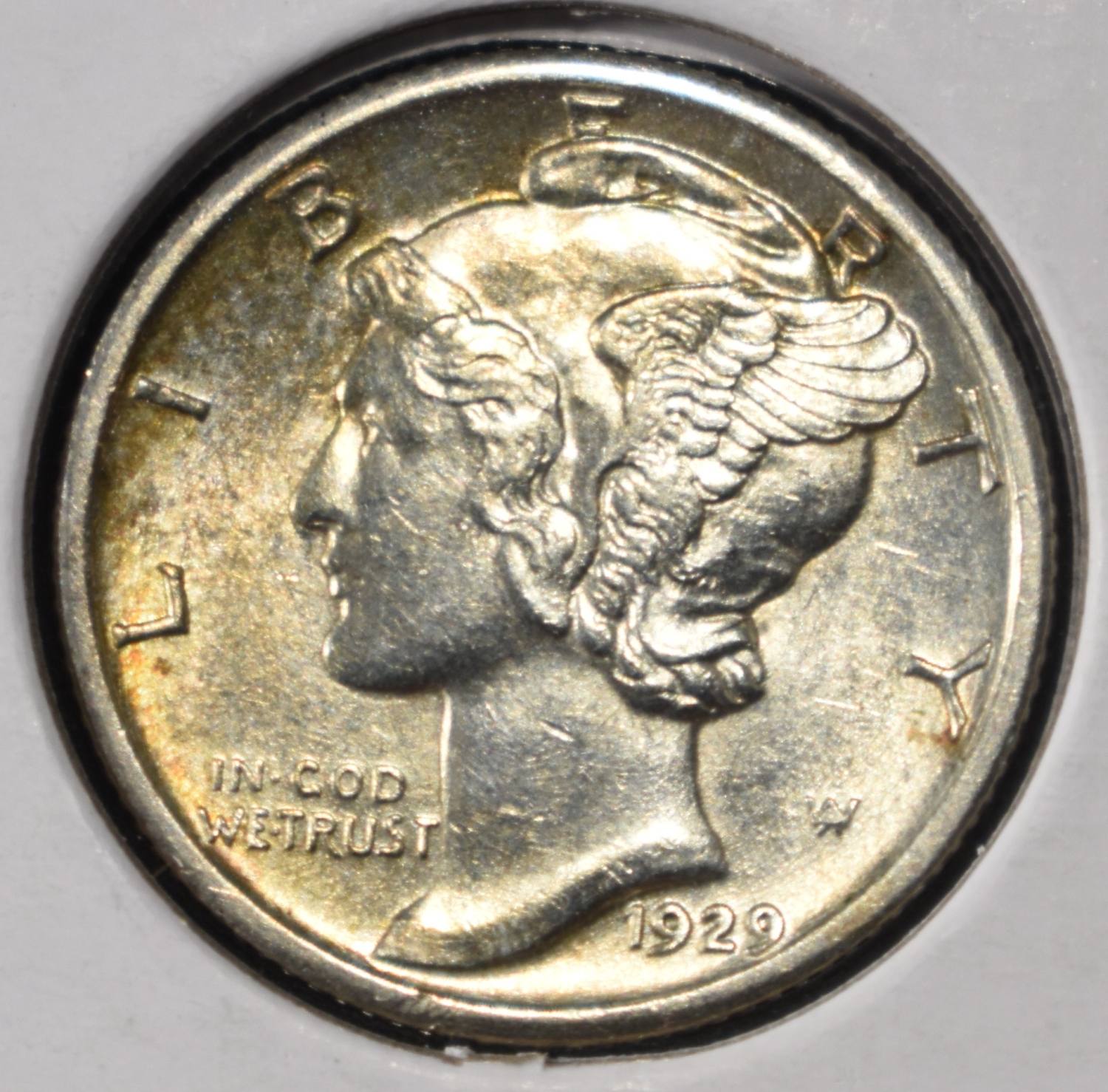 1929-D MERCURY DIME BU FSB