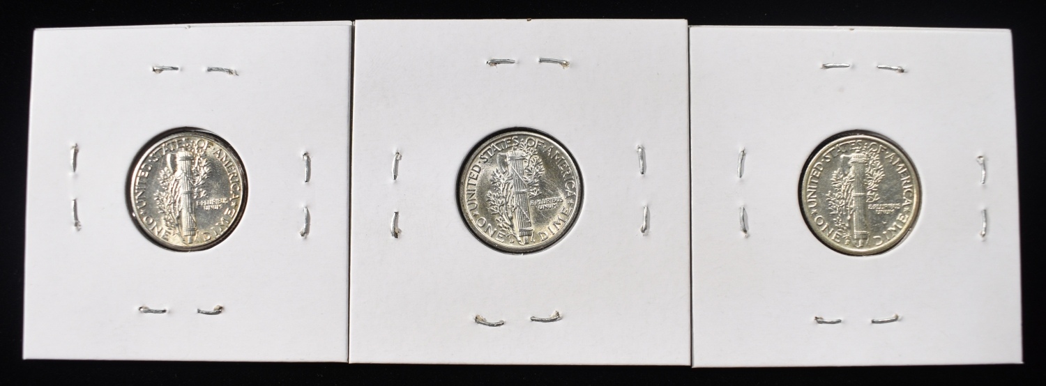 1931-D BU, 1931-P&S CH BU/CH BU FSB MERCURY DIMES