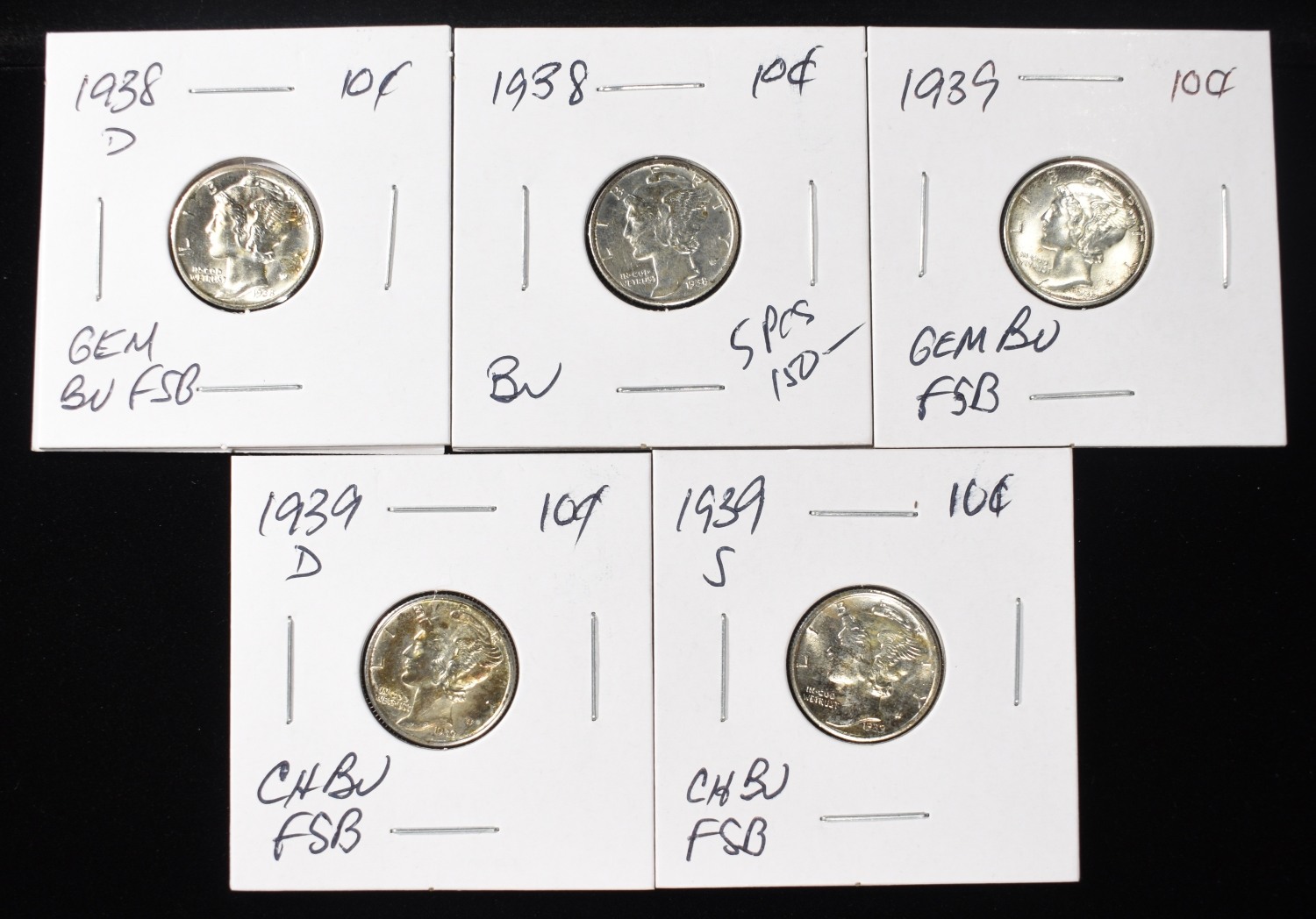 MERCURY DIMES COLLECTORS LOT