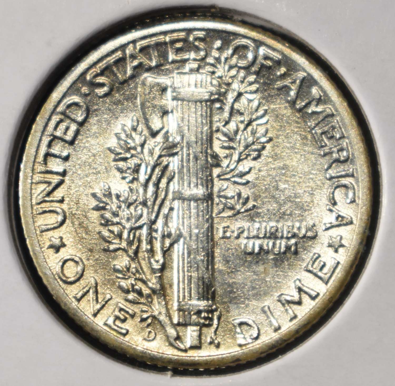 1942/1-D MERCURY DIME CH AU