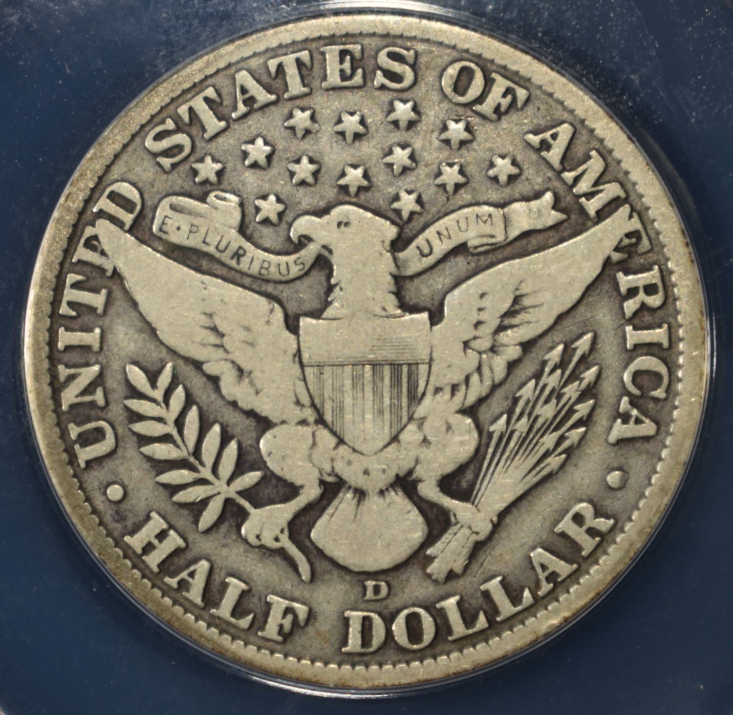1913-D BARBER HALF DOLLAR VG 10 ANACS