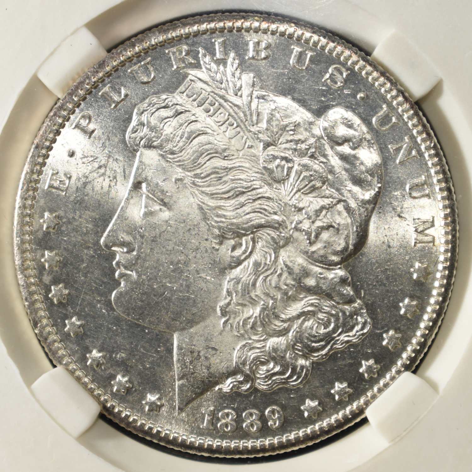 1889-S MORGAN DOLLAR PGA GEM BU
