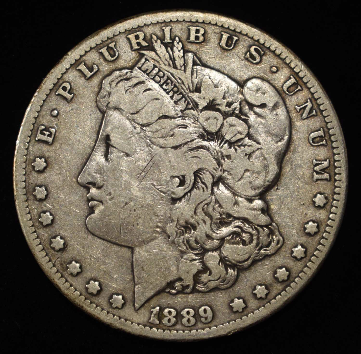 1889-CC MORGAN DOLLAR FINE