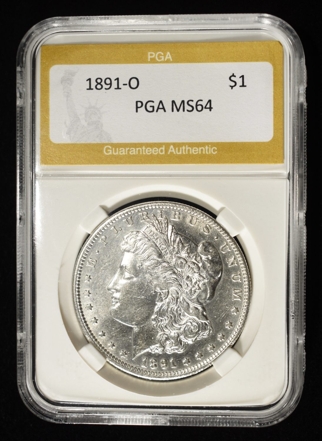 1891-O MORGAN DOLLAR PGA CH/GEM BU