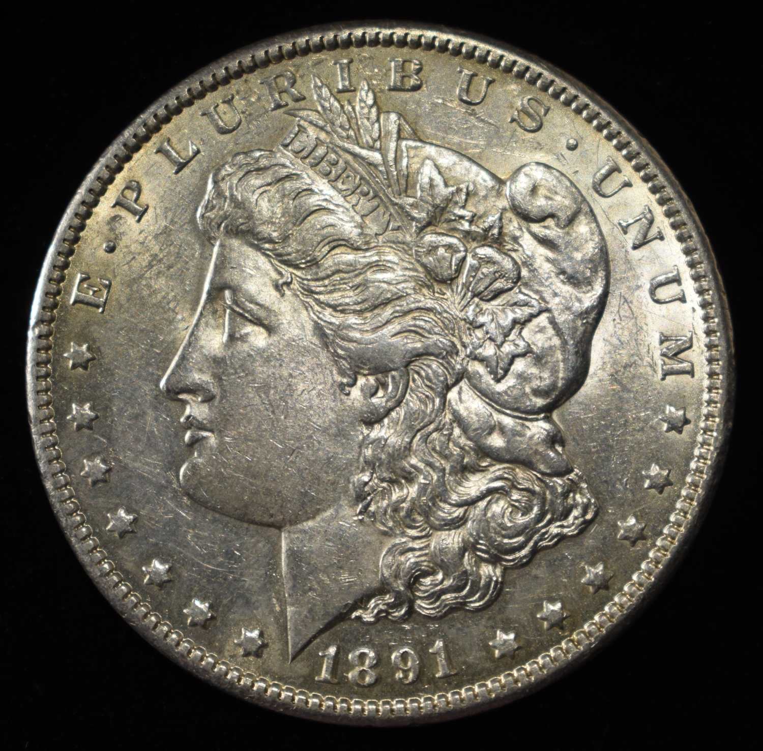 1891-CC MORGAN DOLLAR AU/BU