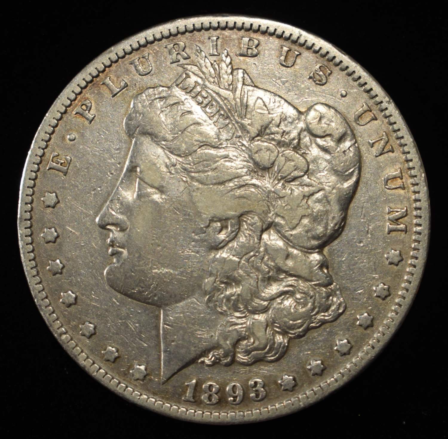 1893-CC MORGAN DOLLAR VF/XF