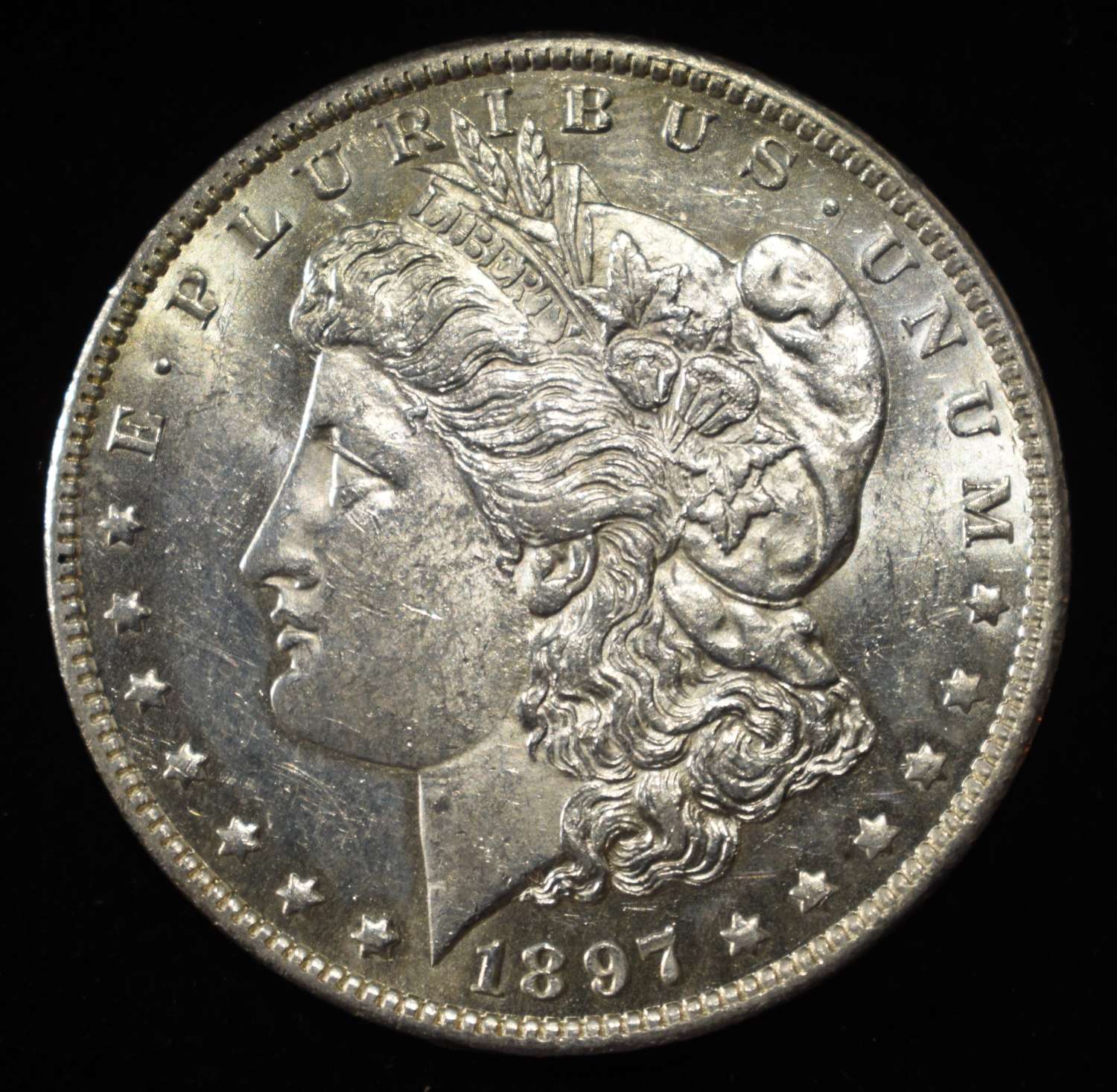 1897-O MORGAN DOLLAR BU SEMI PROOF LIKE