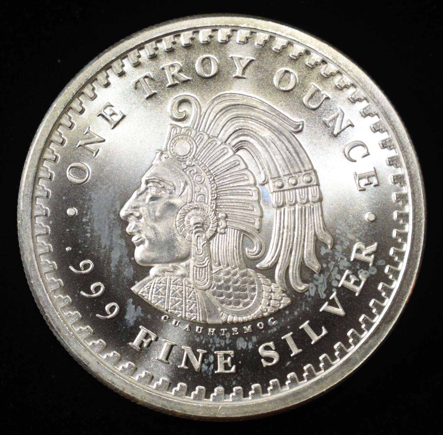 CUAUHTEMOC 1 OZ .999 SILVER ROUND