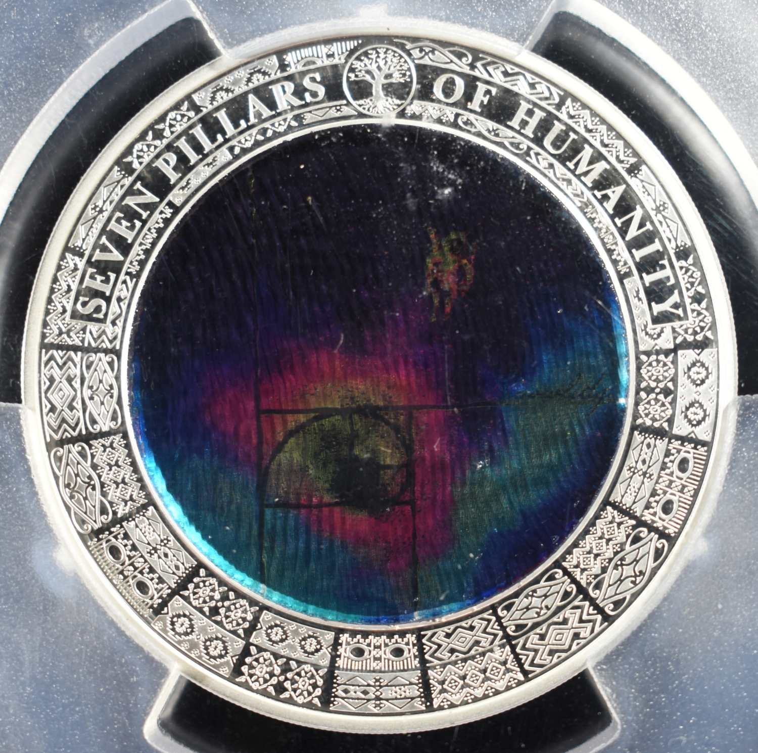2025 COOK IS. COLORIZED GLASS & SILVER PCGS MS70