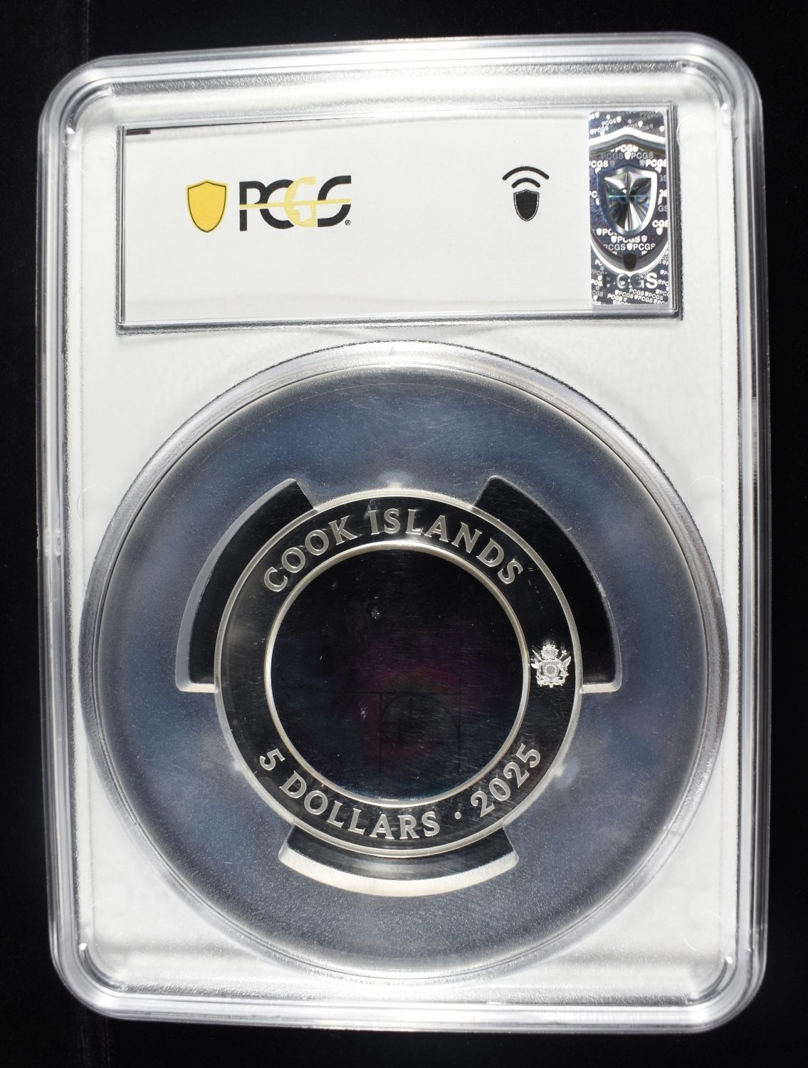 2025 COOK IS. COLORIZED GLASS & SILVER PCGS MS70