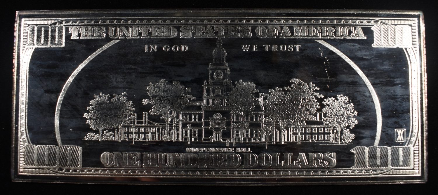 2005 $100 4 OZ .999 SILVER NOTE