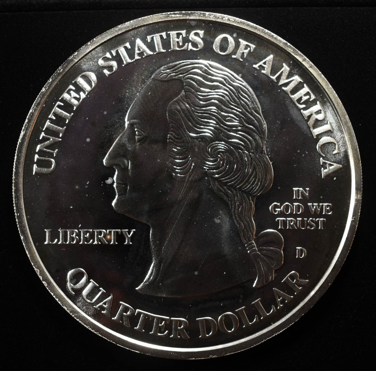 2003-D WASHINGTON 4 OZ 0.999 SILVER QUARTER