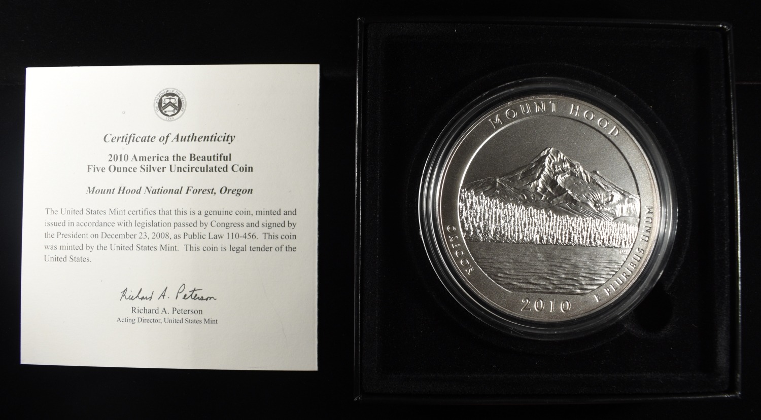 2010-P AMERICA THE BEAUTIFUL 5OZ .999 SILVER ROUND
