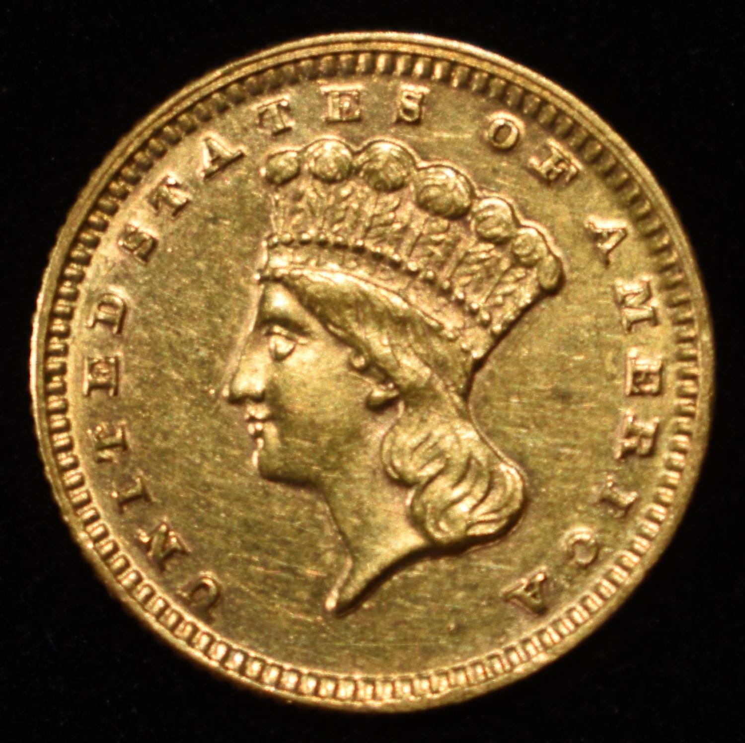 1870 $1 TYPE3 GOLD CH BU