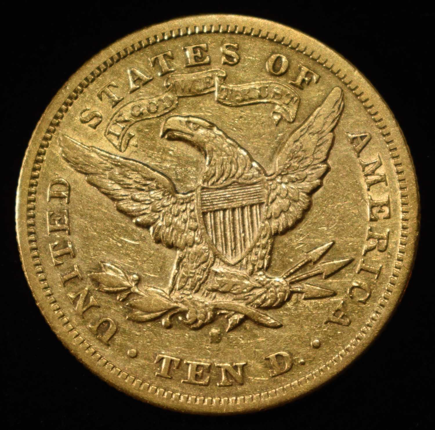1874-S $10 LIBERTY GOLD NICE AU SCARCE "S" MINT