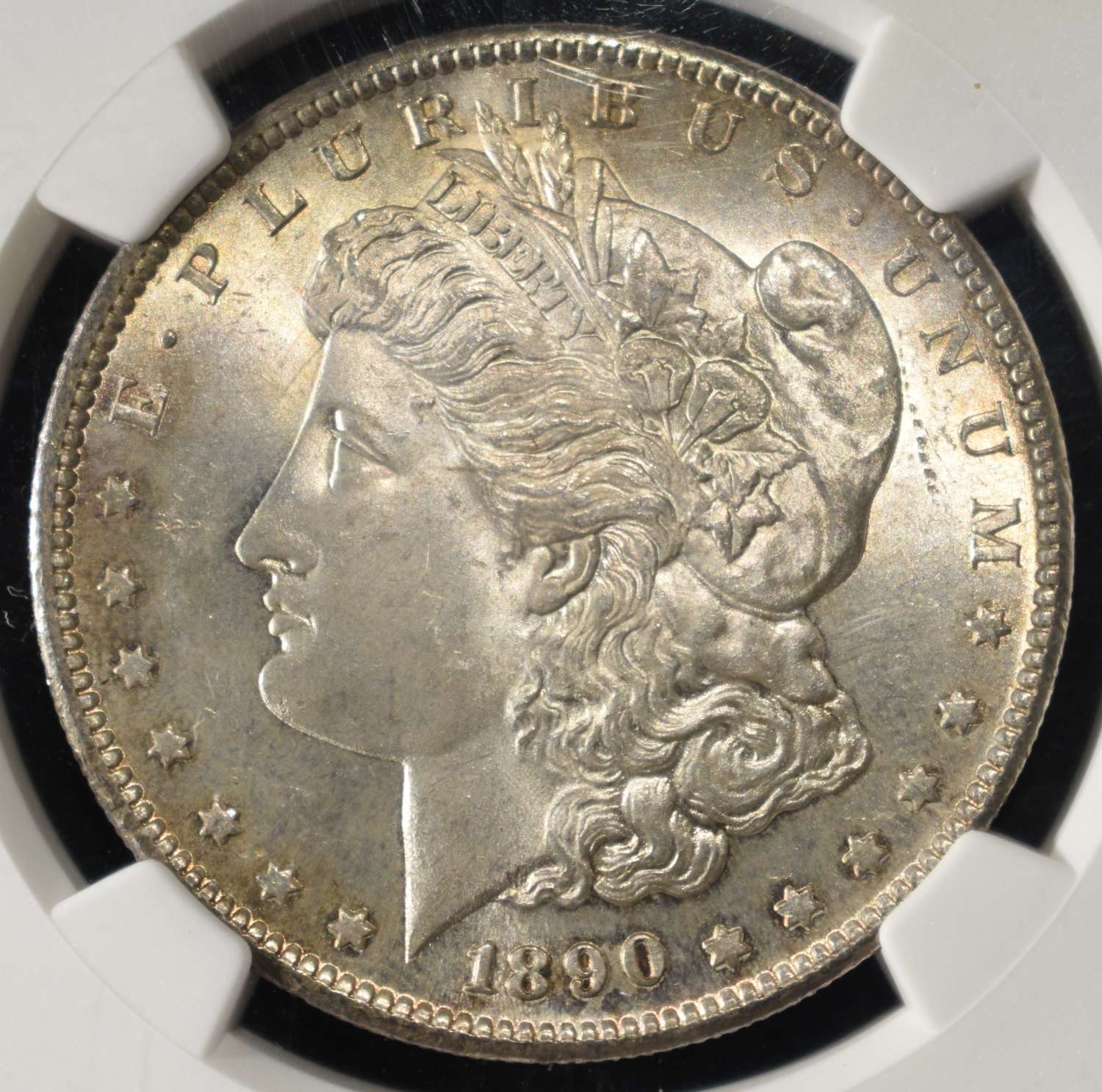 1890-S MORGAN DOLLAR NGC MS-63+