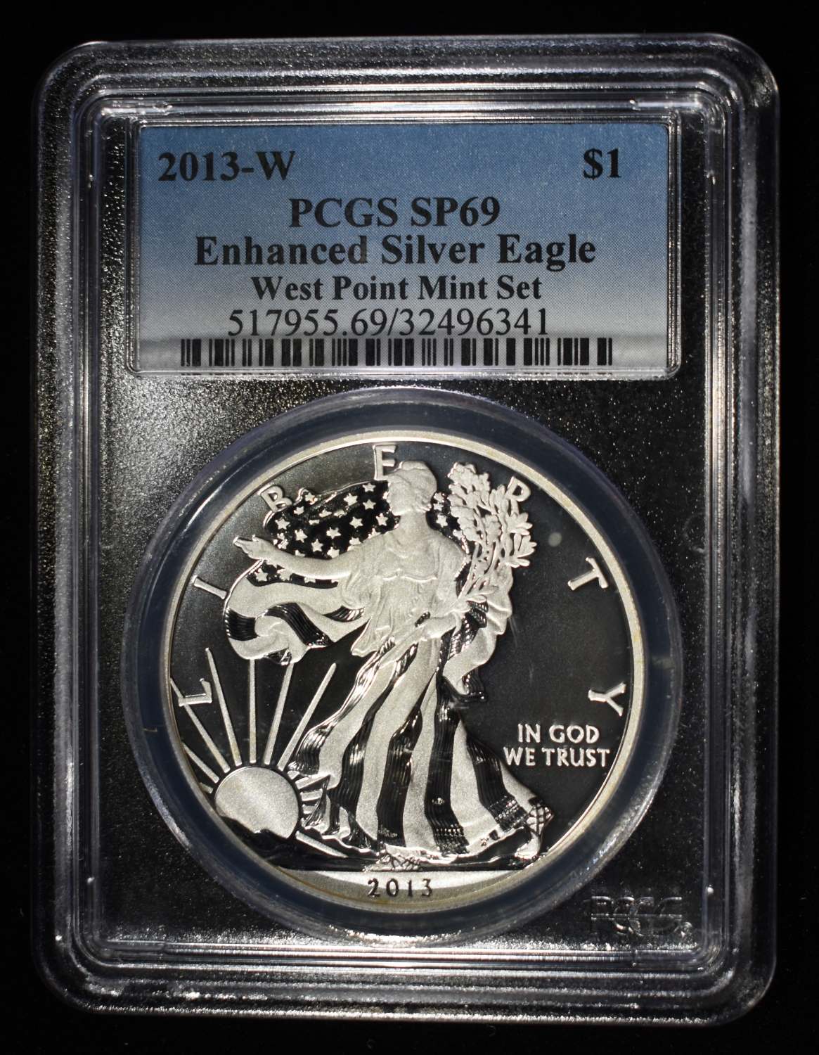 2013-W ENHANCED SILVER EAGLE PCGS SP-69