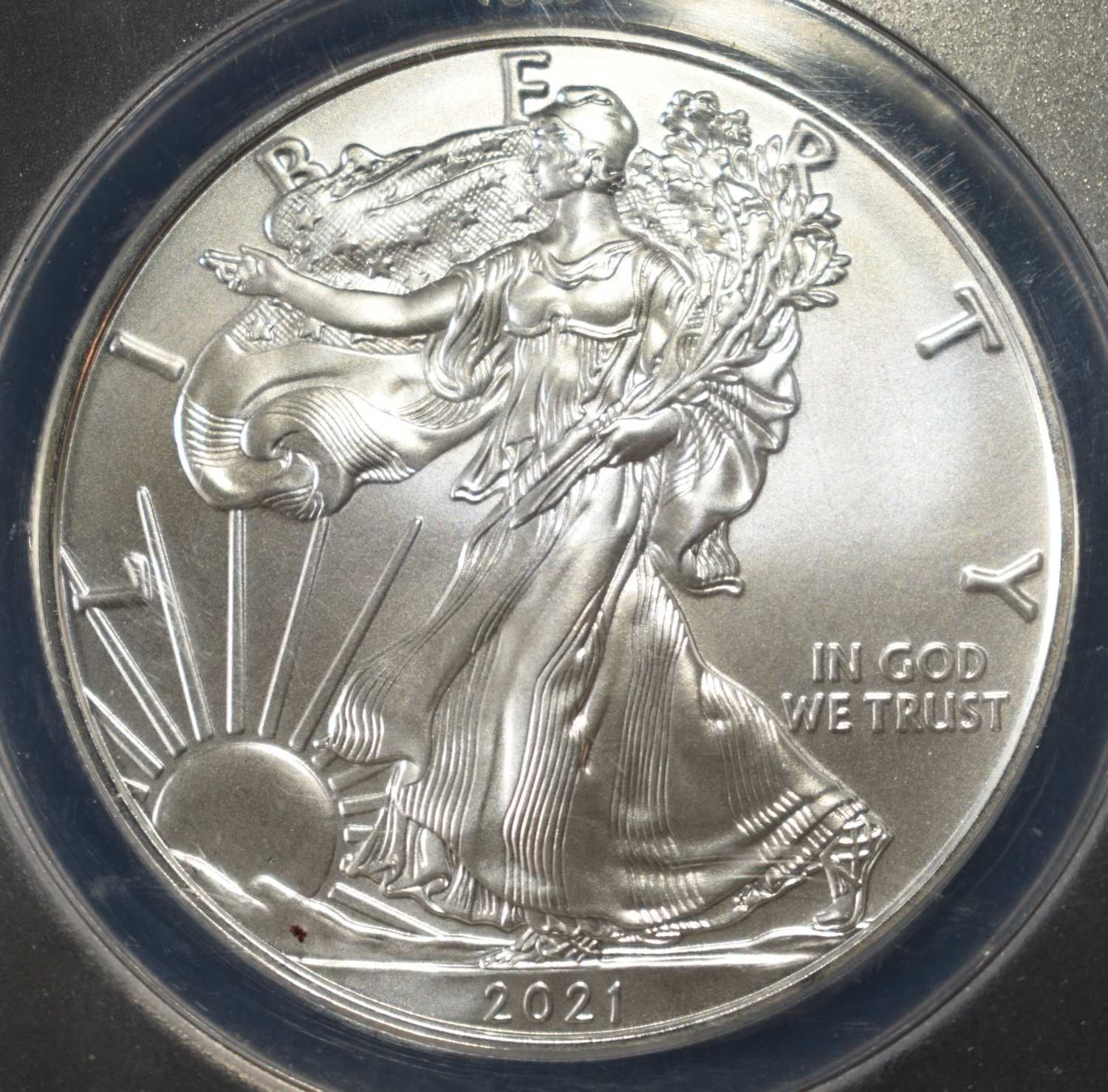 2021 (P) AMERICAN SILVER EAGLE ANACS MS69