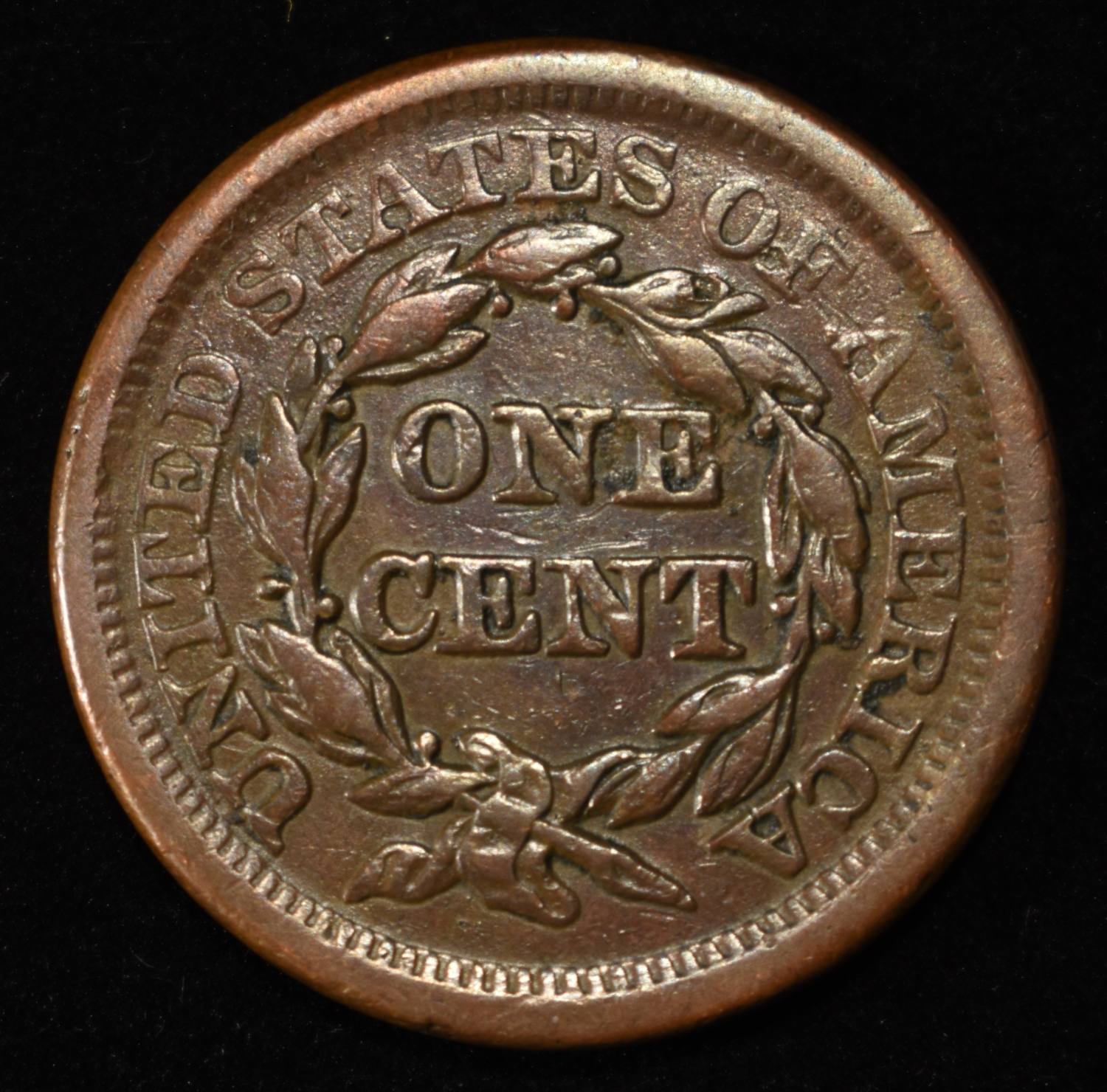 1857 LARGE CENT AU