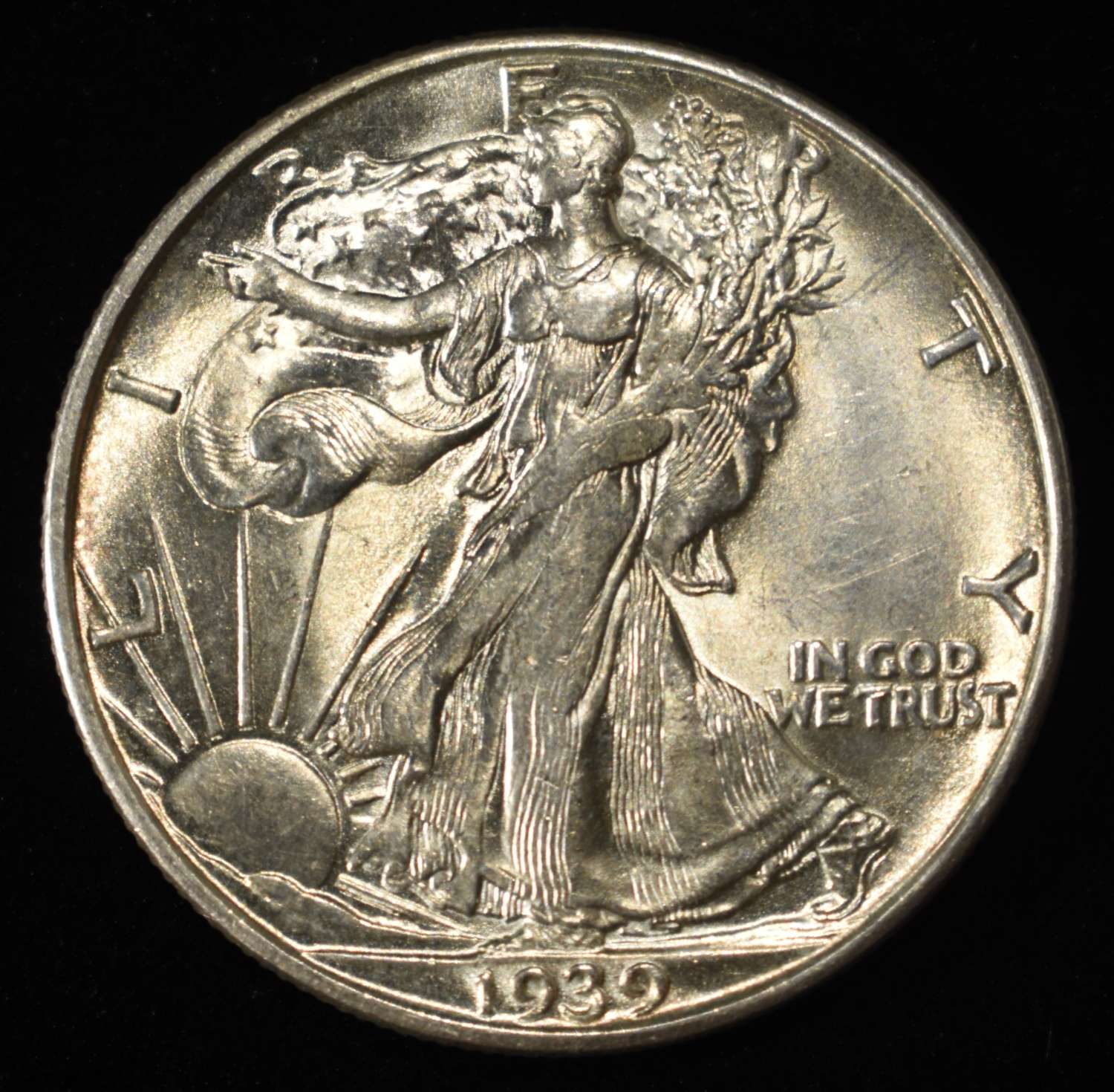 1939-D WALKING LIBERTY HALF DOLLAR GEM BU
