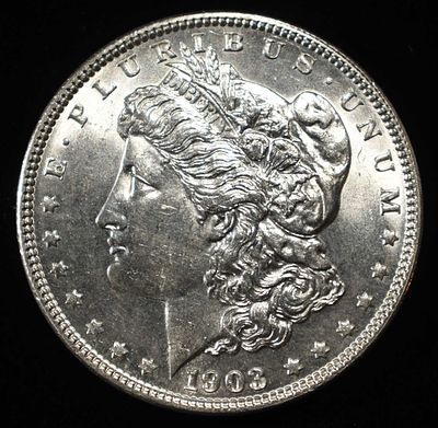 1903 MORGAN DOLLAR GEM BU. WEEKLY COIN & CURRENCY AUCTIONS ESTIMATE $200 - $250.