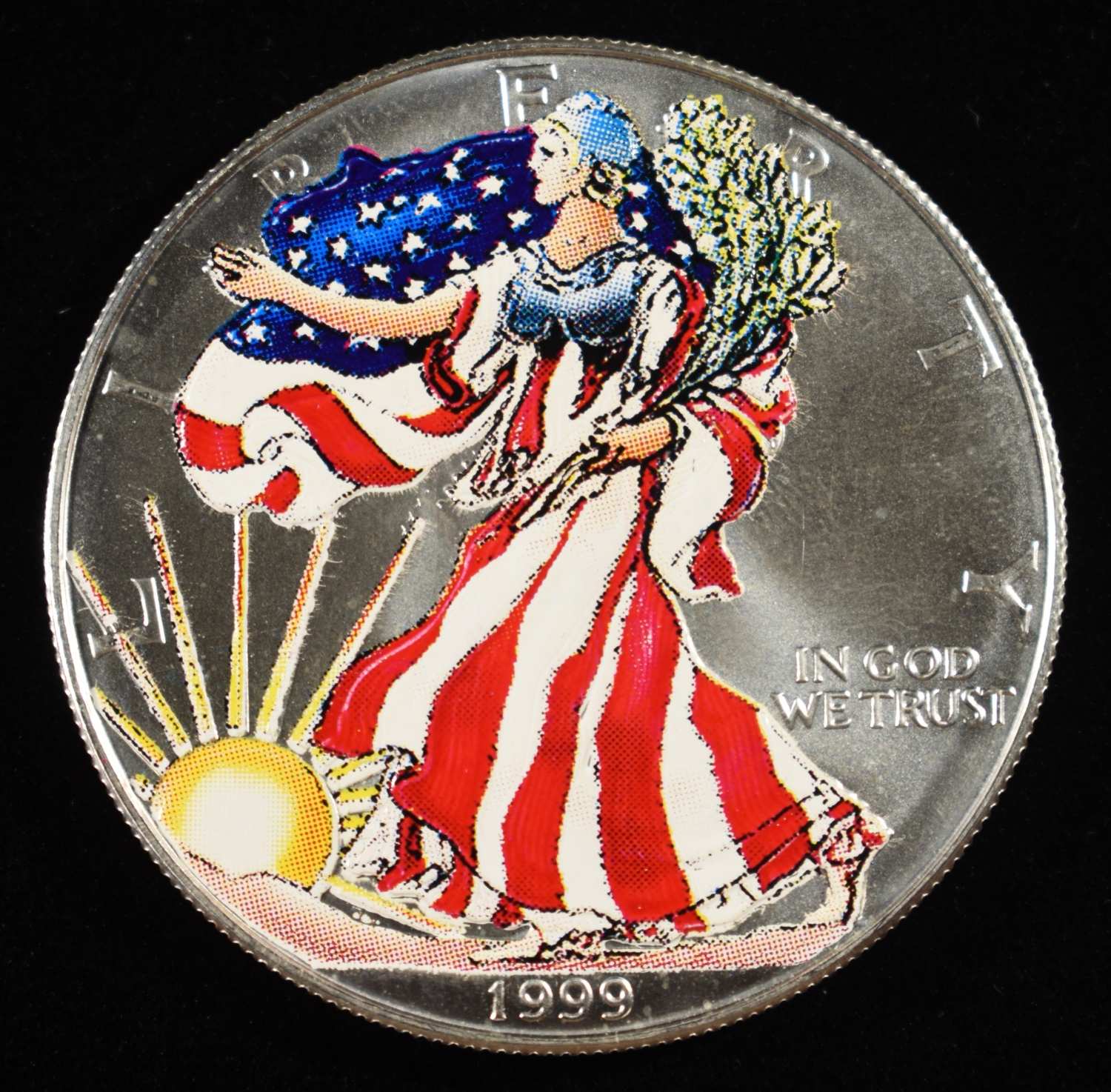 1999 AMERICAN SILVER EAGLE PAINTED