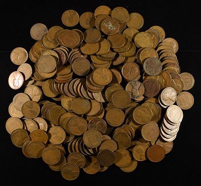 (250) WHEAT CENTS FROM THE 1930'S. ESTIMATE $100 - $120.
