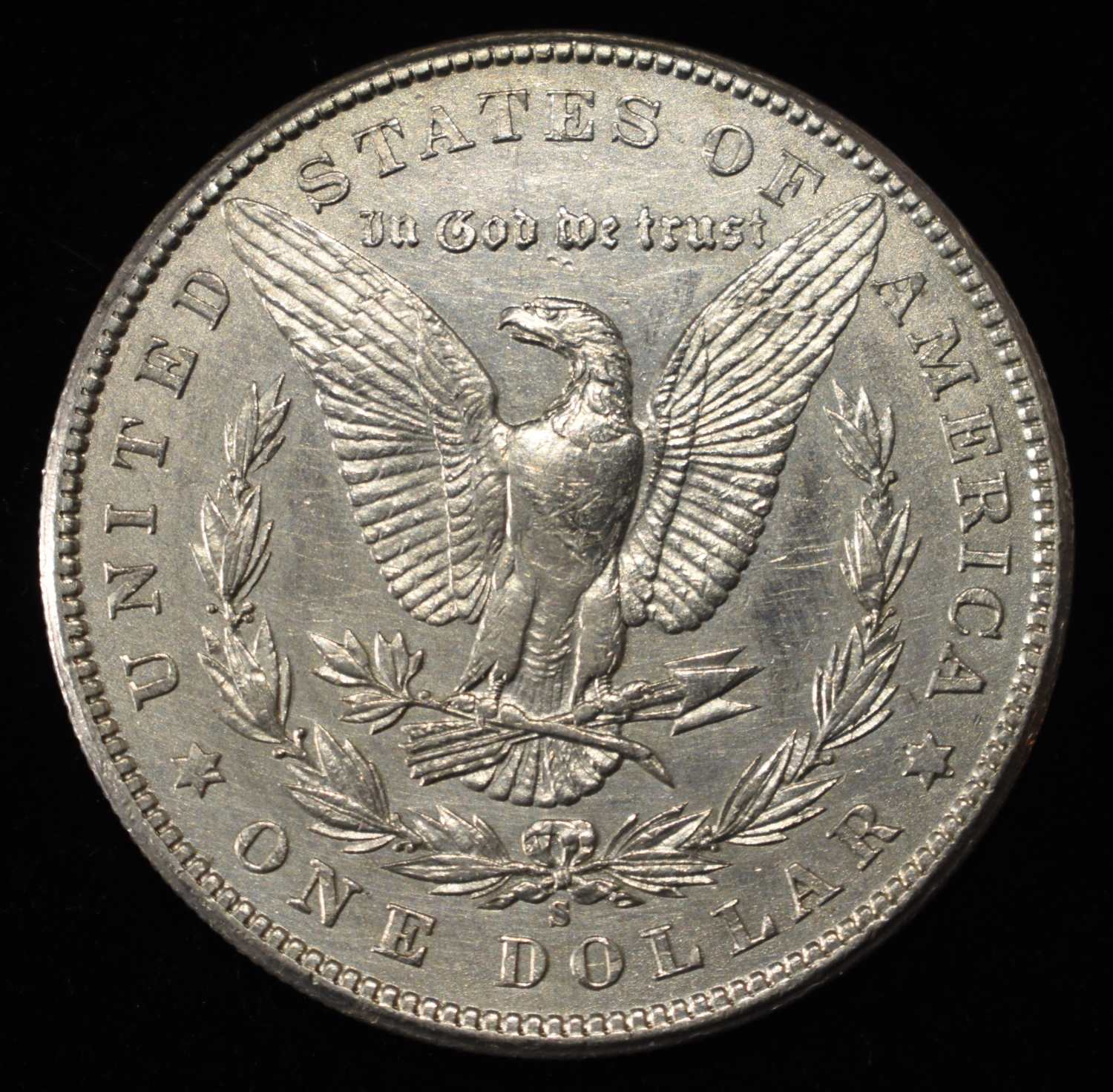 1901-S MORGAN DOLLAR AU CLEANED