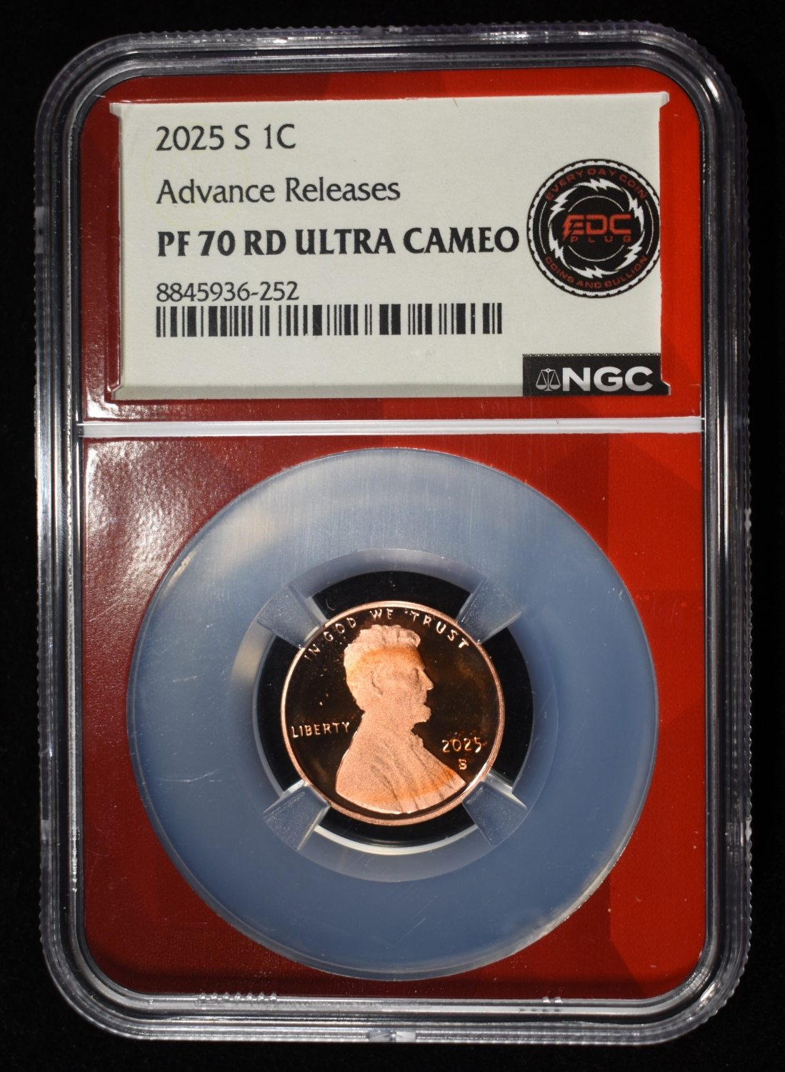 2025-S SHIELD CENT NGC PF70 RD ULTRA CAMEO