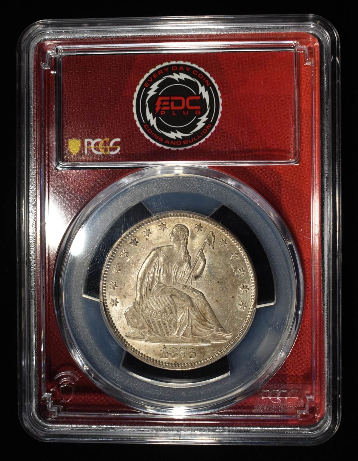 1876 LIBERTY SEATED 50C PCGS MS60