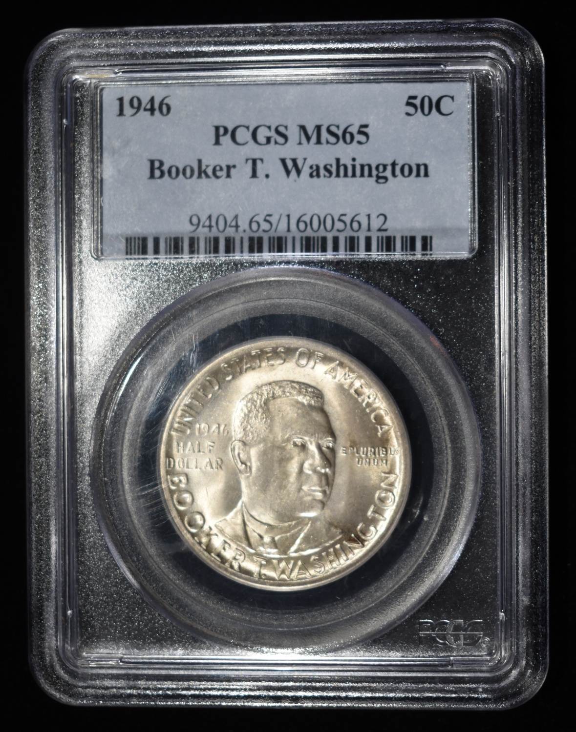 1946 BOOKER T WASHINGTON COMMEM HALF PCGS MS-65
