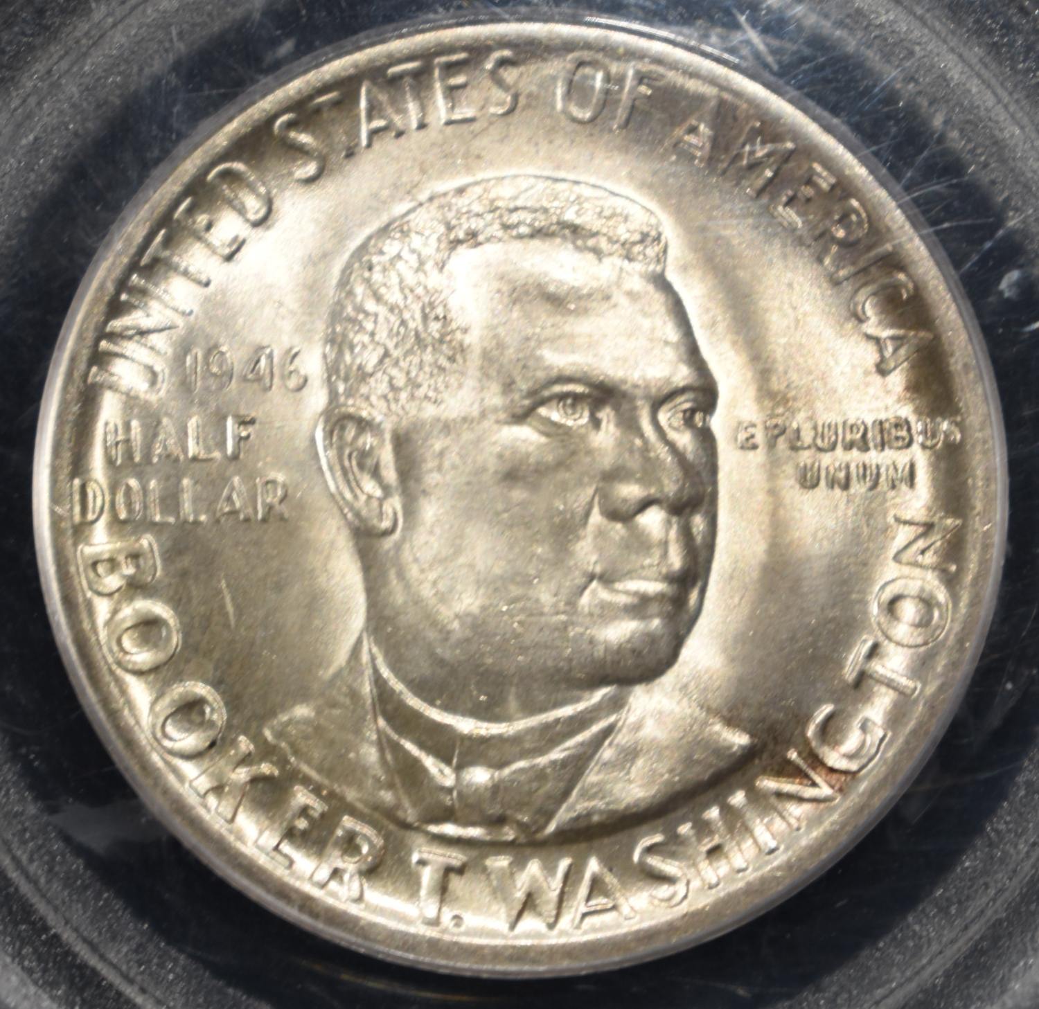 1946 BOOKER T WASHINGTON COMMEM HALF PCGS MS-65