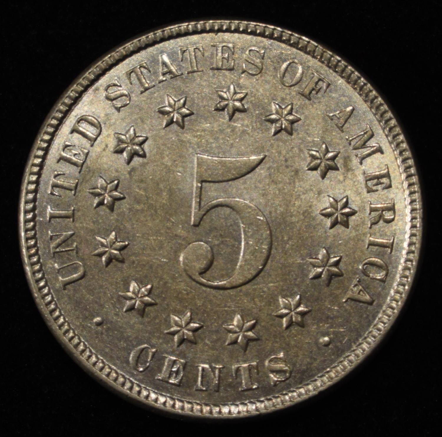 1883 SHIELD NICKEL CH/GEM BU