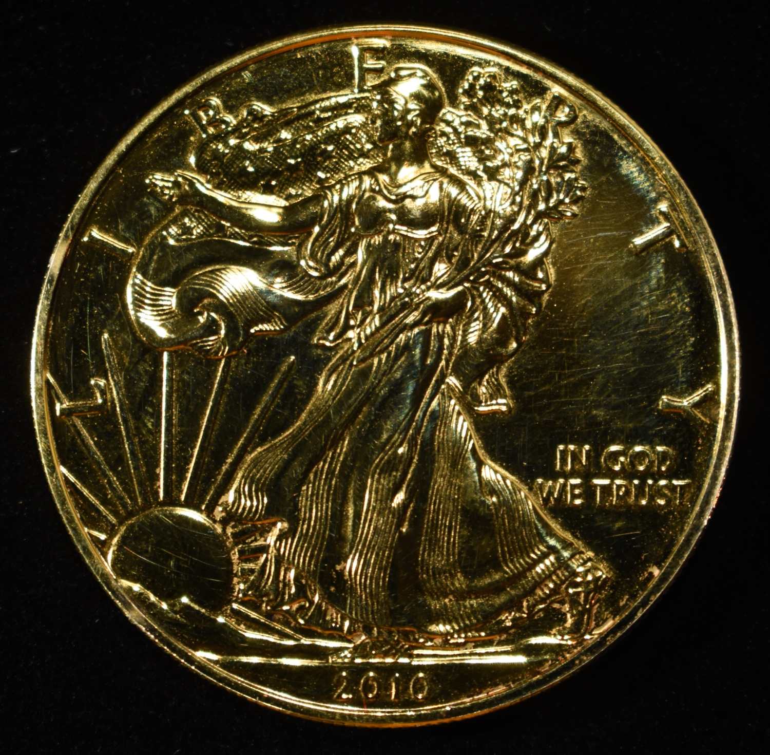 2010 AMERICAN SILVER EAGLE GOLD PLATED