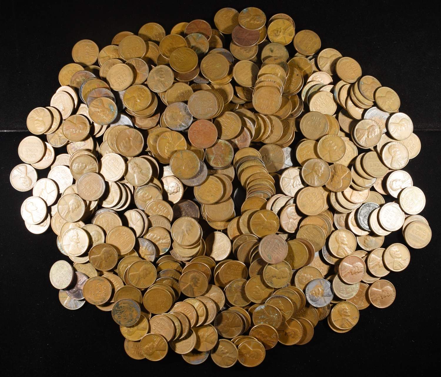 (500) 40'S & 50'S WHEAT CENTS
