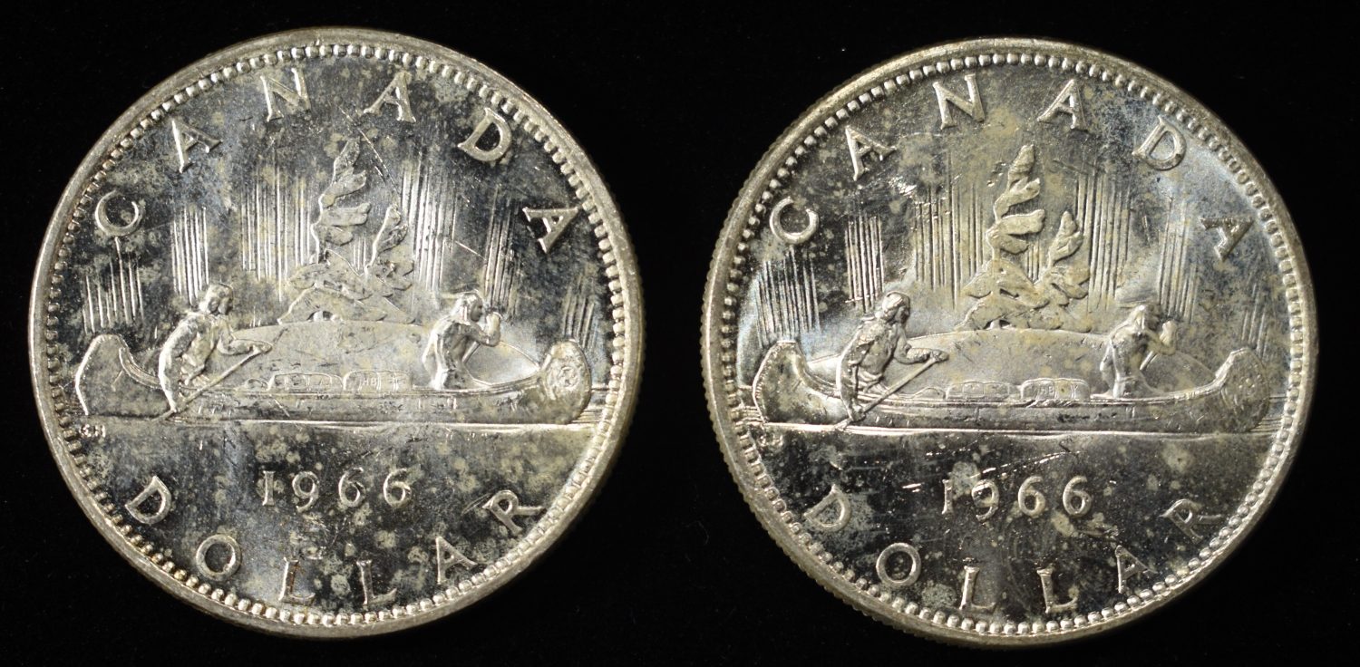 (2) 80% SILVER CANADIAN DOLLARS