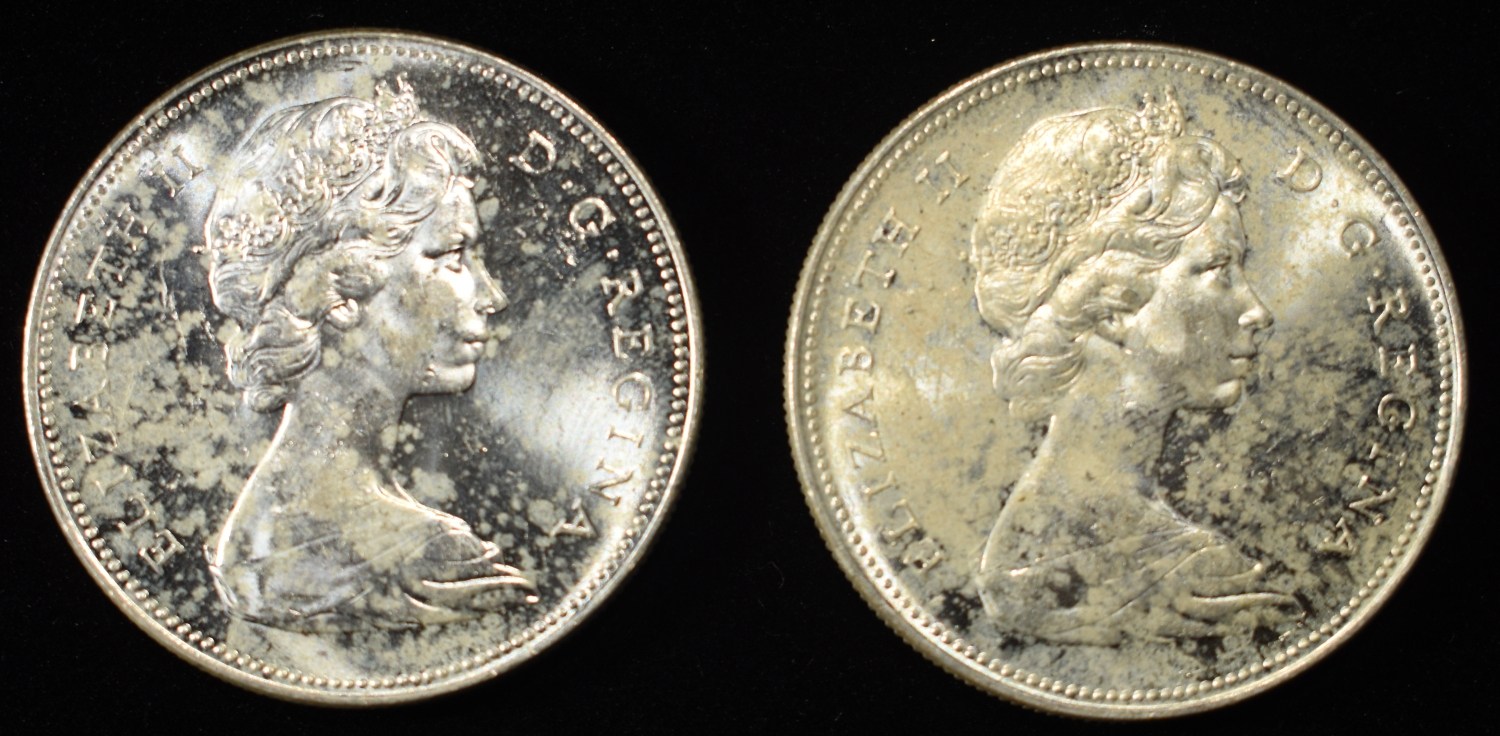 (2) 80% SILVER CANADIAN DOLLARS