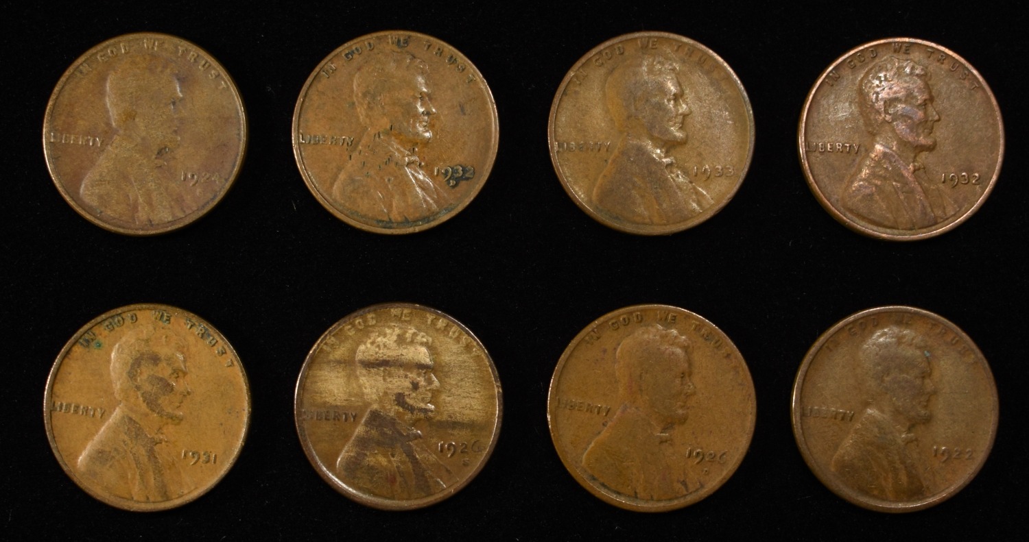 8 NICE EARLY SEMIKEY WHEAT CENTS