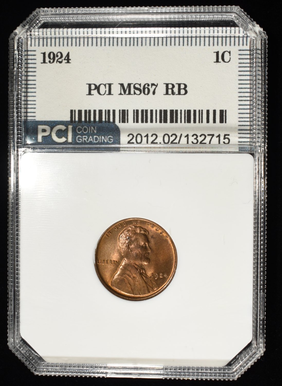 1924 WHEAT CENT PCI SUPERB GEM BU RB