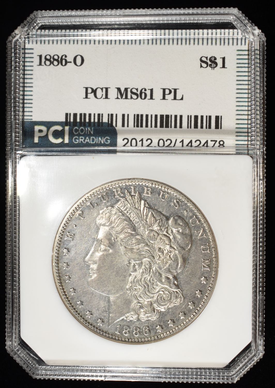 1886-O MORGAN DOLLAR PCI BU PL