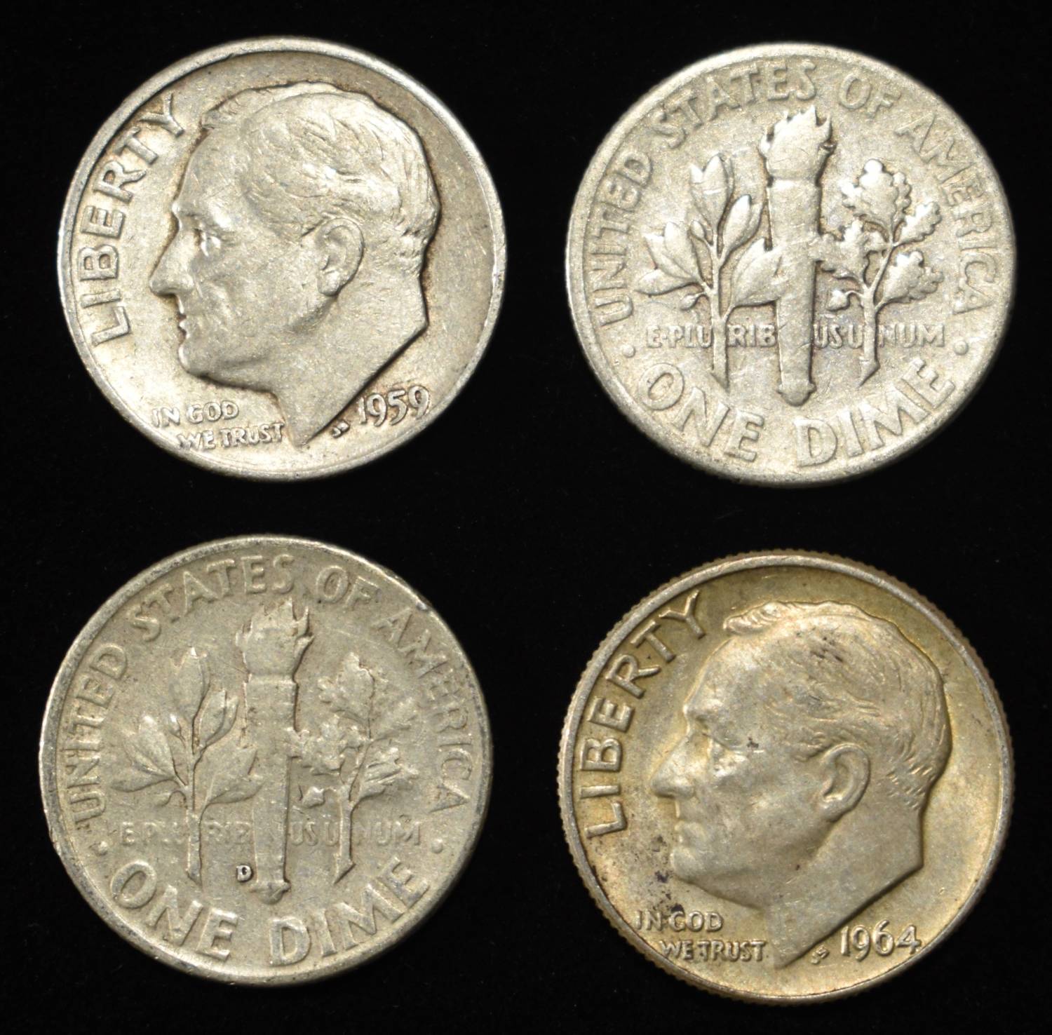 (50) ROOSEVELT DIMES 90% SILVER