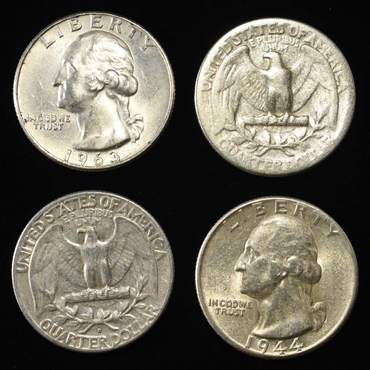 (20) 90% SILVER WASHINGTON QUARTERS