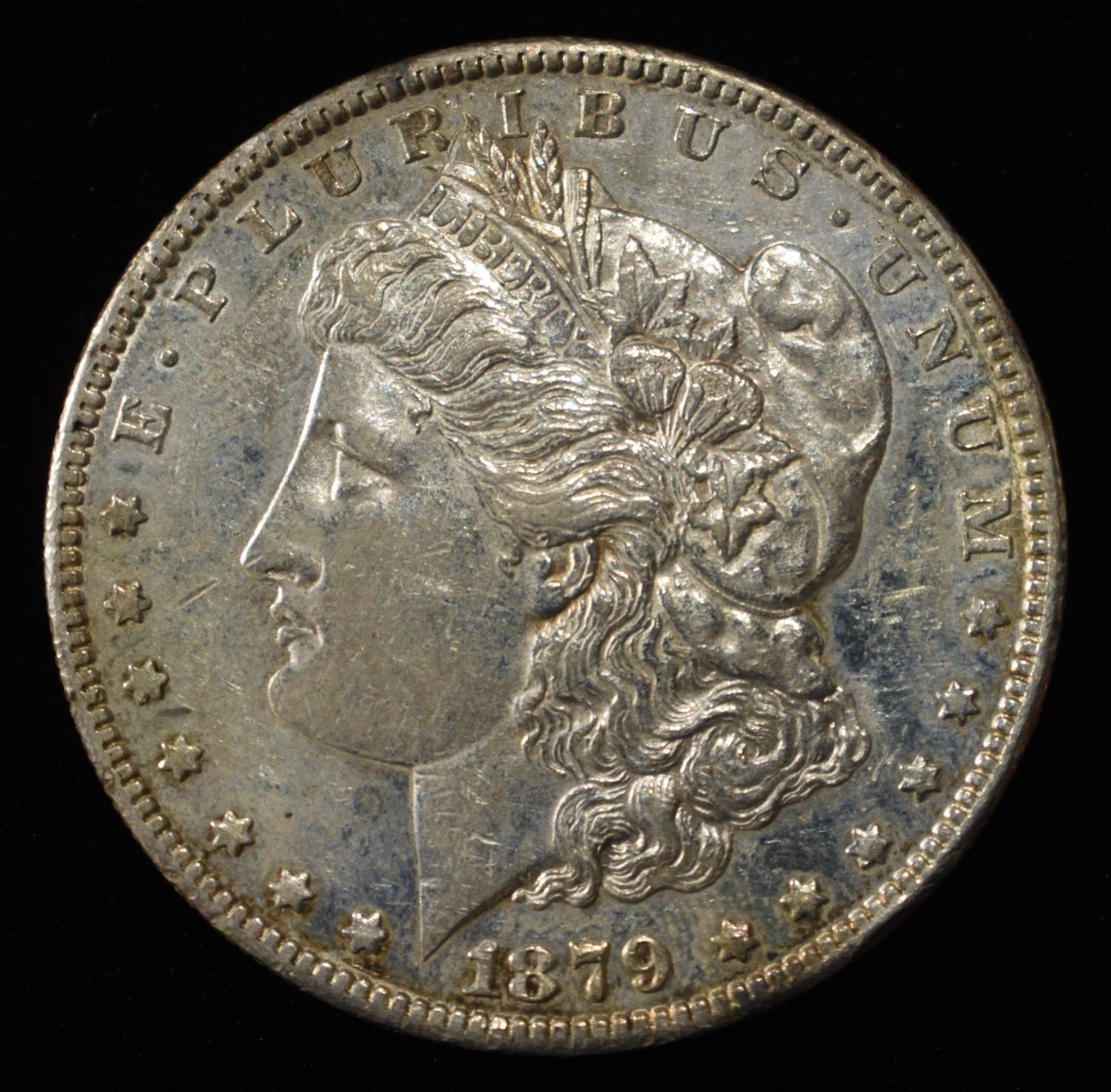 1879-S REV 78 MORGAN DOLLAR AU CLEANED