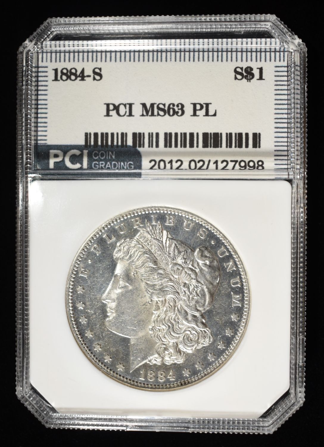 1884-S MORGAN DOLLAR PCI CH BU PL