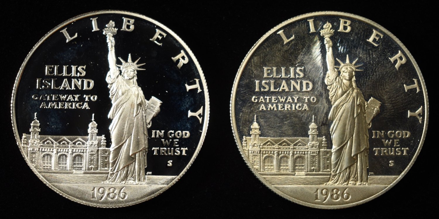 (2) 1986-S $1 COMMEM 90% SILVER