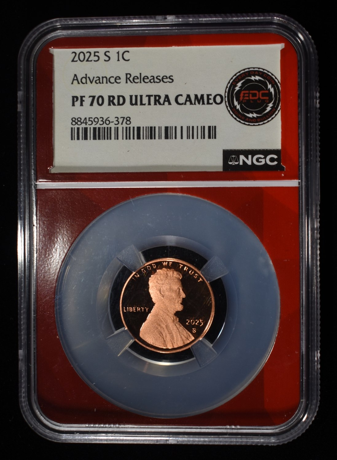2025-S SHIELD CENT NGC PF70 RD ULTRA CAMEO