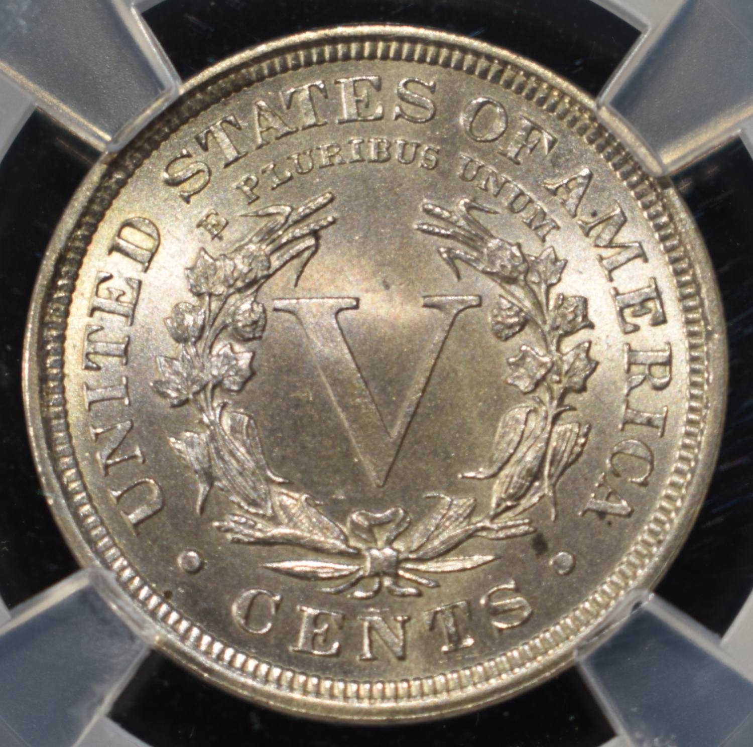 1904 'V' NICKLE NGC MS66