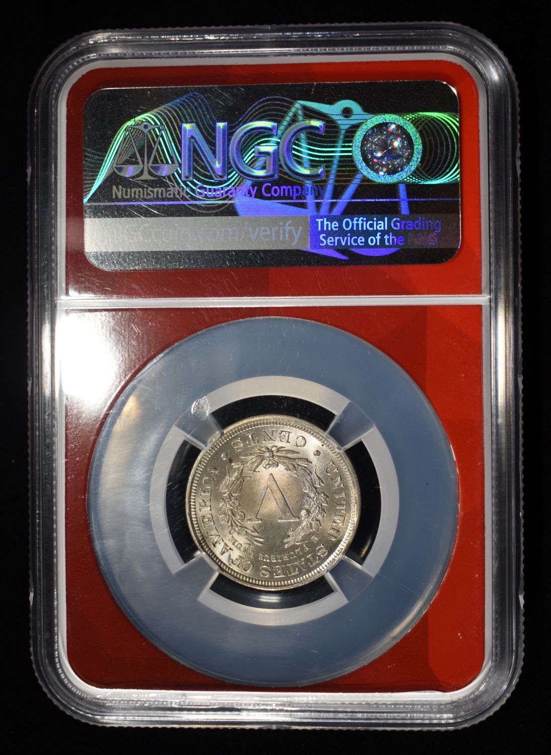 1904 'V' NICKLE NGC MS66