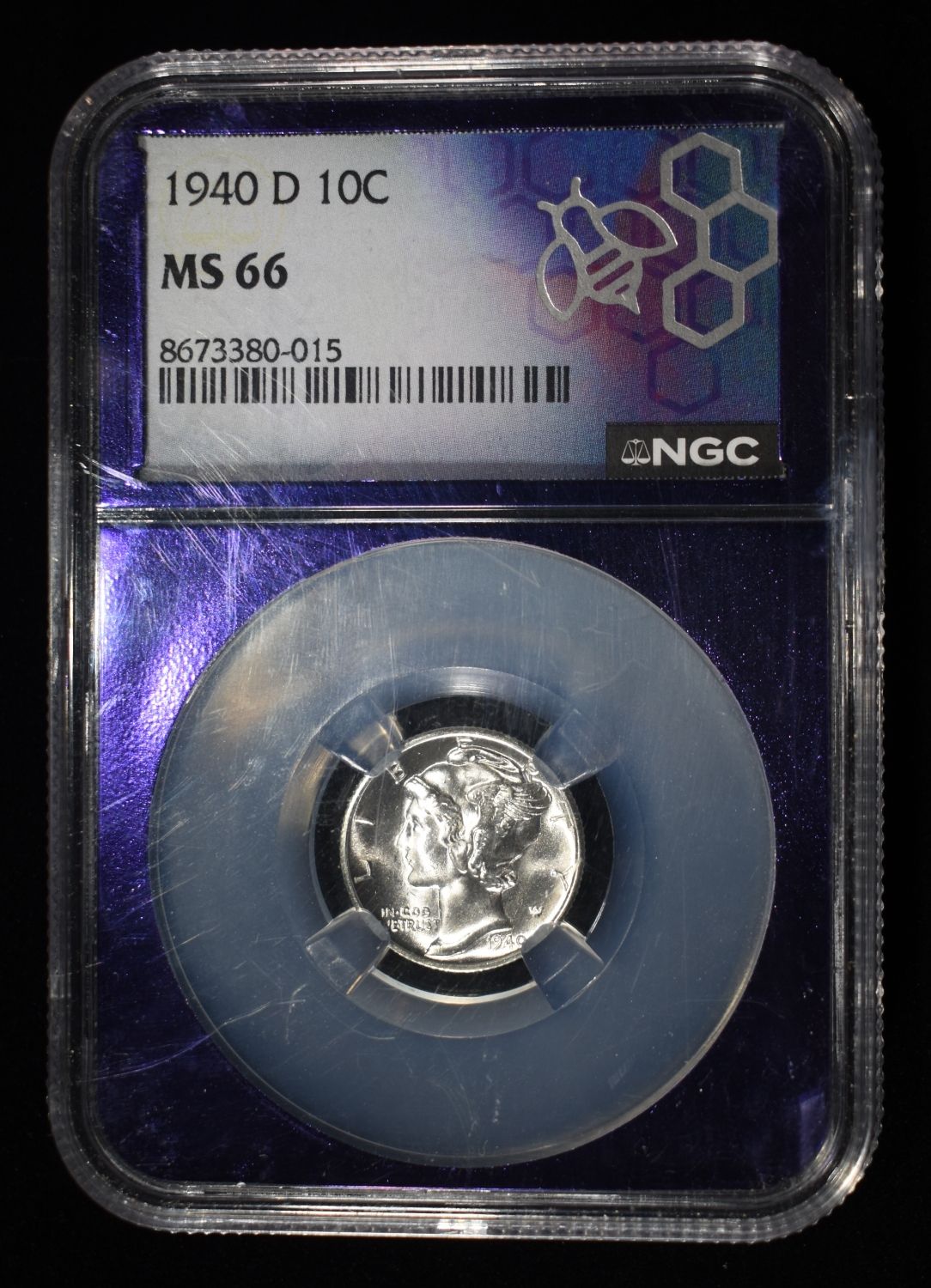 1940-D MERCURY DIME NGC MS66