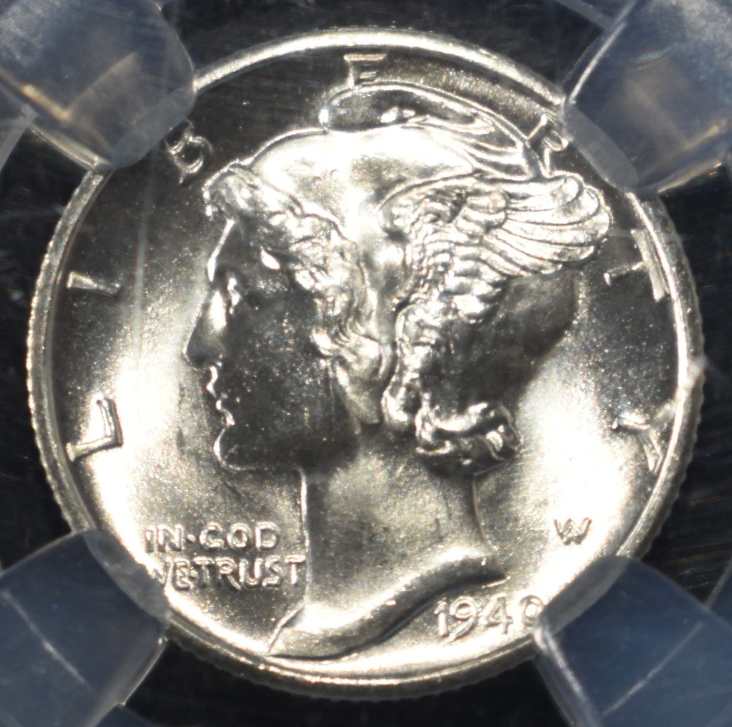 1940-D MERCURY DIME NGC MS66